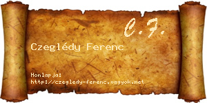 Czeglédy Ferenc névjegykártya