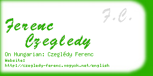 ferenc czegledy business card